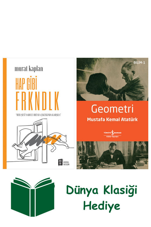 İş Bankası Kültür Yayınları Hap Gibi Frkndlk + Geometri + Dünya Klasiği Hediye