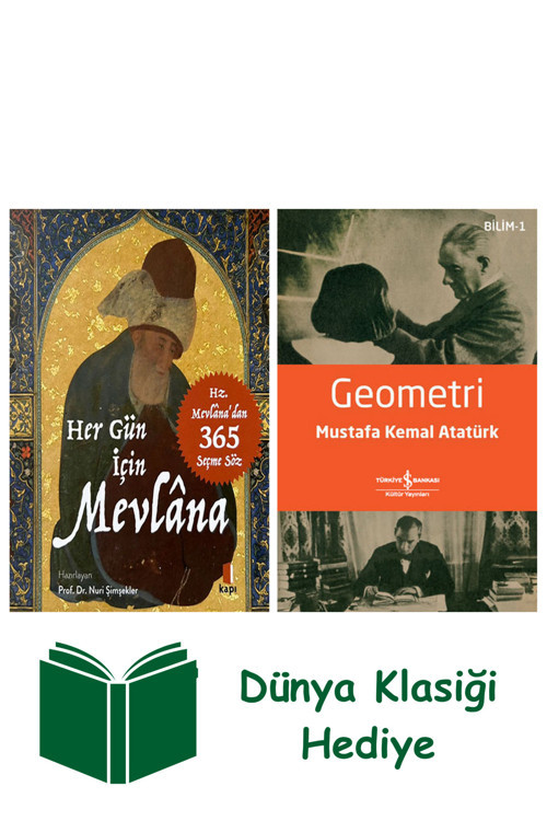 İş Bankası Kültür Yayınları Her Gün İçin Mevlana (Kutulu) + Geometri + Dünya Klasiği Hediye