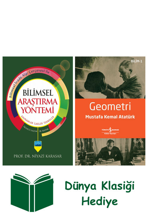 İş Bankası Kültür Yayınları Bilimsel Araştırma Yöntemi + Geometri + Dünya Klasiği Hediye