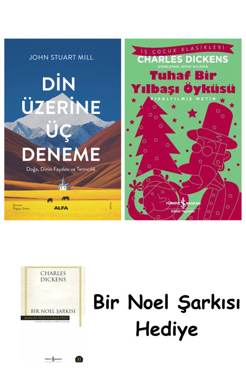İş Bankası Kültür Yayınları Din Üzerine Üç Deneme + Tuhaf Bir Yılbaşı Öyküsü + Bir Noel Şarkısı