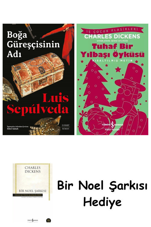 İş Bankası Kültür Yayınları Boğa Güreşçisinin Adı + Tuhaf Bir Yılbaşı Öyküsü + Bir Noel Şarkısı