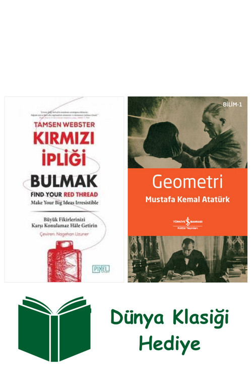 İş Bankası Kültür Yayınları Kırmızı İpliği Bulmak + Geometri + Dünya Klasiği Hediye