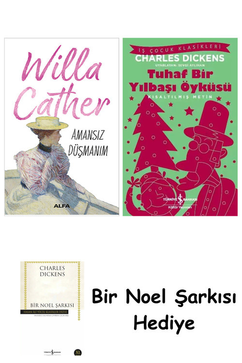 İş Bankası Kültür Yayınları Amansız Düşmanım + Tuhaf Bir Yılbaşı Öyküsü + Bir Noel Şarkısı