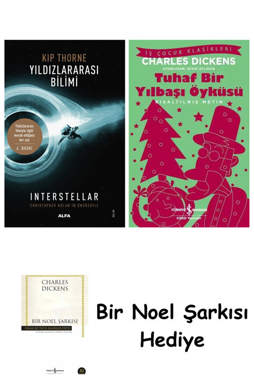 İş Bankası Kültür Yayınları Yıldızlararası Bilimi + Tuhaf Bir Yılbaşı Öyküsü + Bir Noel Şarkısı