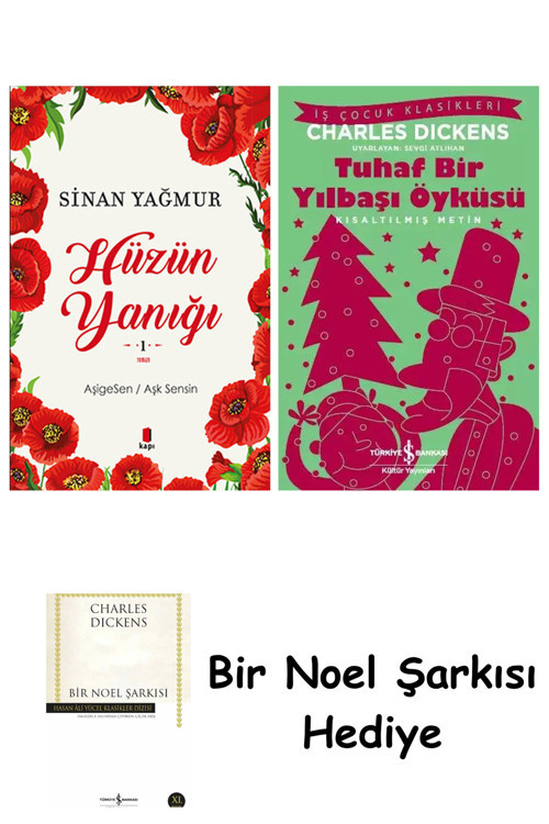İş Bankası Kültür Yayınları Hüzün Yanığı + Tuhaf Bir Yılbaşı Öyküsü + Bir Noel Şarkısı