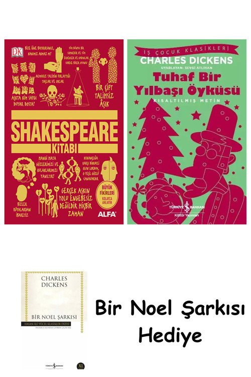 İş Bankası Kültür Yayınları Shakespeare Kitabı (Ciltli) + Tuhaf Bir Yılbaşı Öyküsü + Bir Noel Şarkısı