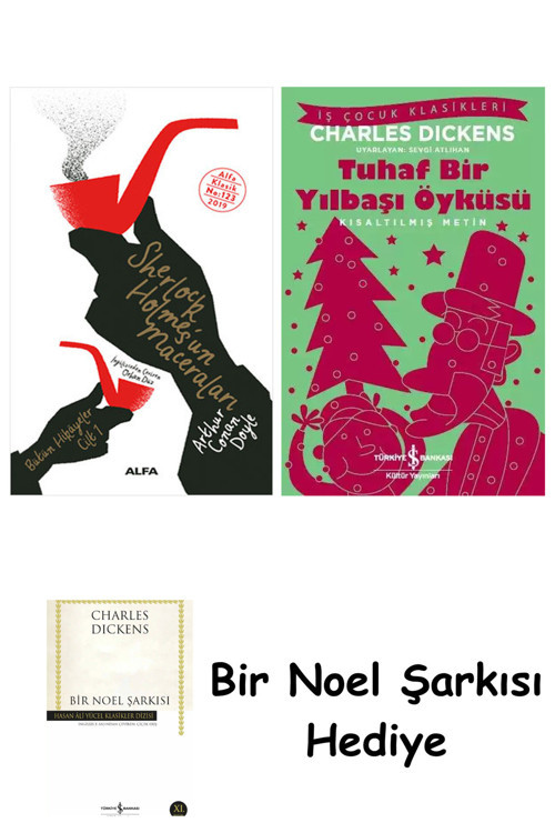 İş Bankası Kültür Yayınları Sherlock Holmes’Un Maceraları + Tuhaf Bir Yılbaşı Öyküsü + Bir Noel Şarkısı