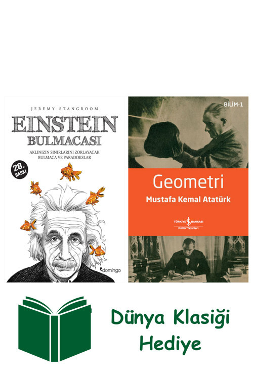 İş Bankası Kültür Yayınları Einstein Bulmacası + Geometri + Dünya Klasiği Hediye