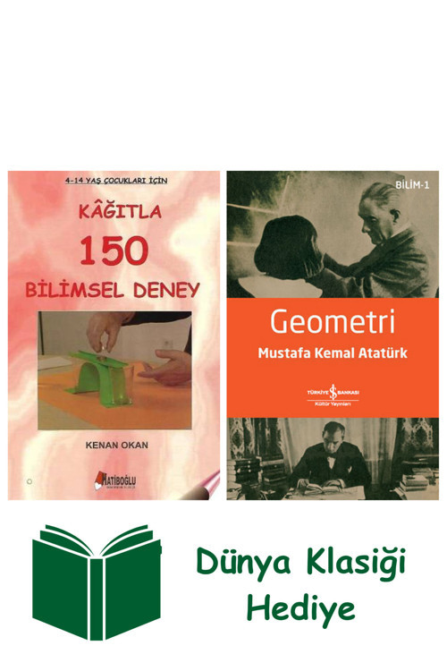 İş Bankası Kültür Yayınları Kağıtla 150 Bilimsel Deney + Geometri + Dünya Klasiği Hediye
