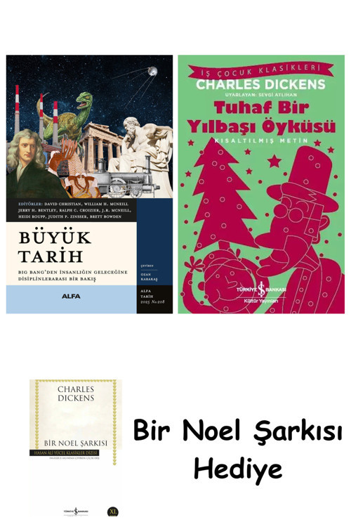 İş Bankası Kültür Yayınları Büyük Tarih + Tuhaf Bir Yılbaşı Öyküsü + Bir Noel Şarkısı