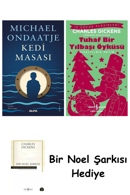 İş Bankası Kültür Yayınları Kedi Masası + Tuhaf Bir Yılbaşı Öyküsü + Bir Noel Şarkısı