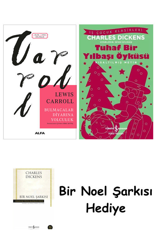 İş Bankası Kültür Yayınları Bulmacalar Diyarına Yolculuk + Tuhaf Bir Yılbaşı Öyküsü + Bir Noel Şarkısı