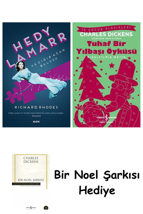 İş Bankası Kültür Yayınları Hedy Lamarr + Tuhaf Bir Yılbaşı Öyküsü + Bir Noel Şarkısı