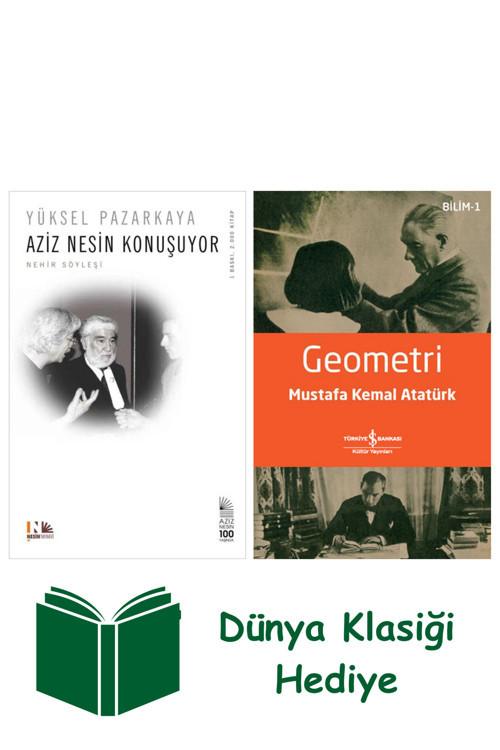 İş Bankası Kültür Yayınları Aziz Nesin Konuşuyor + Geometri + Dünya Klasiği Hediye