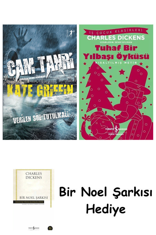 İş Bankası Kültür Yayınları Cam Tanrı + Tuhaf Bir Yılbaşı Öyküsü + Bir Noel Şarkısı