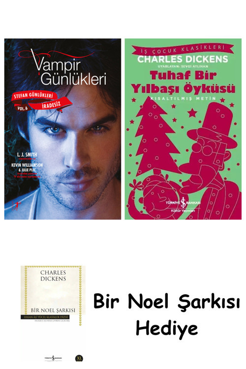 İş Bankası Kültür Yayınları Vampir Günlükleri - Stefan Günlükleri Vol. 6 İradesiz + Tuhaf Bir Yılbaşı Öyküsü + Bir Noel Şarkısı