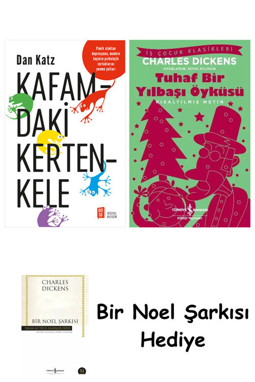 İş Bankası Kültür Yayınları Kafamdaki Kertenkele + Tuhaf Bir Yılbaşı Öyküsü + Bir Noel Şarkısı