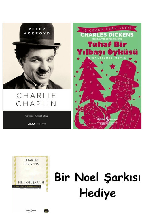 İş Bankası Kültür Yayınları Charlie Chaplin + Tuhaf Bir Yılbaşı Öyküsü + Bir Noel Şarkısı