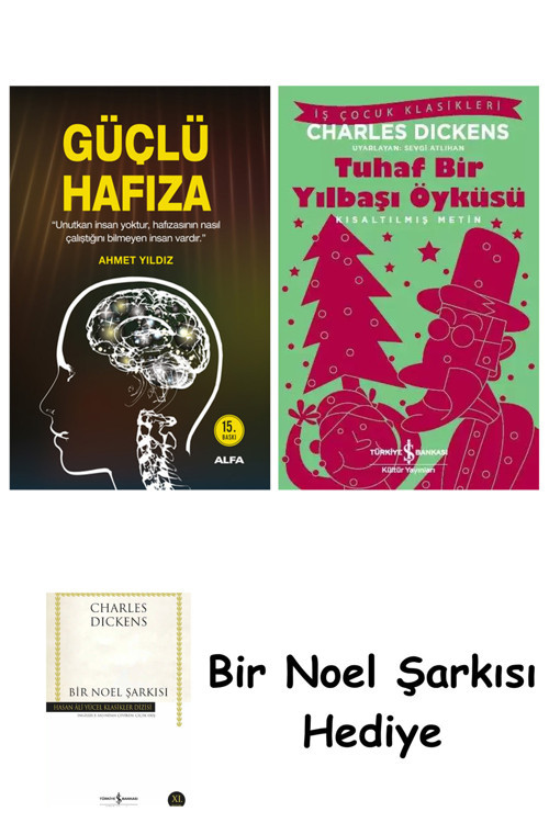 İş Bankası Kültür Yayınları Güçlü Hafıza + Tuhaf Bir Yılbaşı Öyküsü + Bir Noel Şarkısı