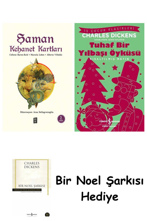 İş Bankası Kültür Yayınları Şaman Kehanet Kartları (Kutulu) + Tuhaf Bir Yılbaşı Öyküsü + Bir Noel Şarkısı