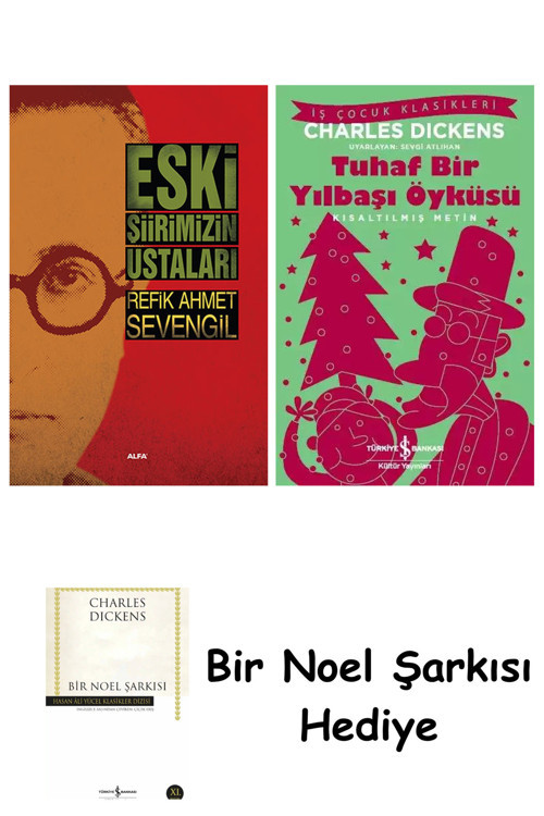 İş Bankası Kültür Yayınları Eski Şiirimizin Ustaları + Tuhaf Bir Yılbaşı Öyküsü + Bir Noel Şarkısı