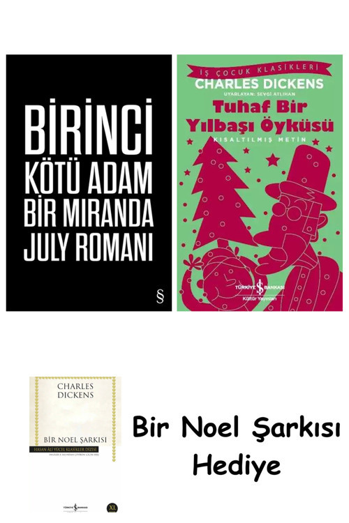 İş Bankası Kültür Yayınları Birinci Kötü Adam + Tuhaf Bir Yılbaşı Öyküsü + Bir Noel Şarkısı