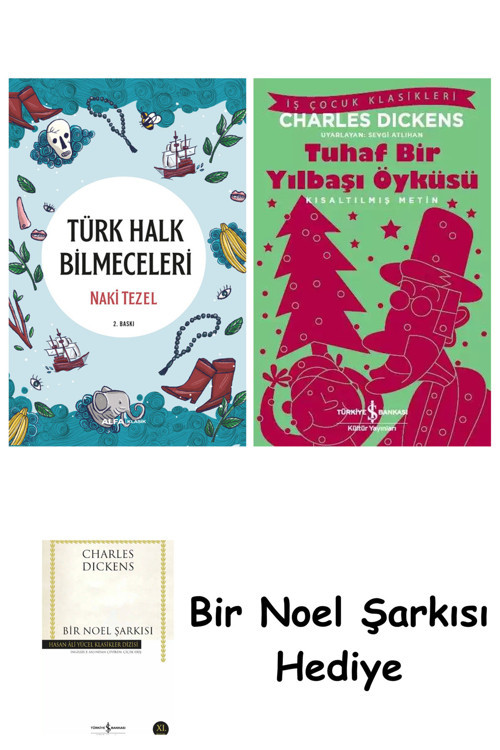 İş Bankası Kültür Yayınları Türk Halk Bilmeceleri + Tuhaf Bir Yılbaşı Öyküsü + Bir Noel Şarkısı