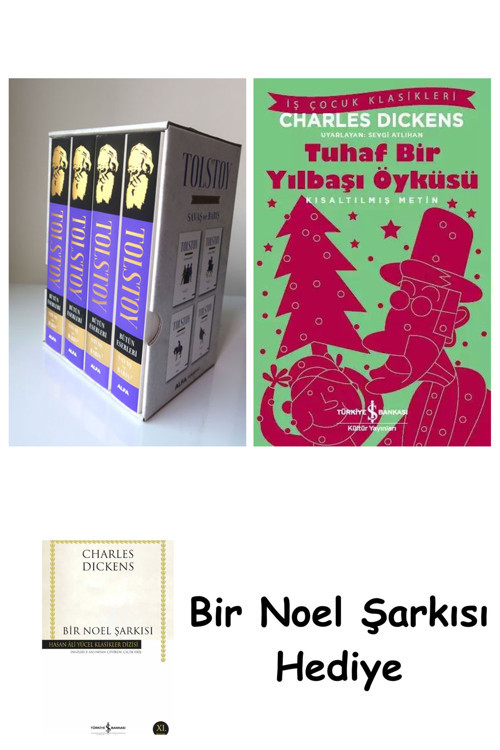 İş Bankası Kültür Yayınları Savaş Ve Barış 1-2-3-4 (Özel Kutulu) + Tuhaf Bir Yılbaşı Öyküsü + Bir Noel Şarkısı