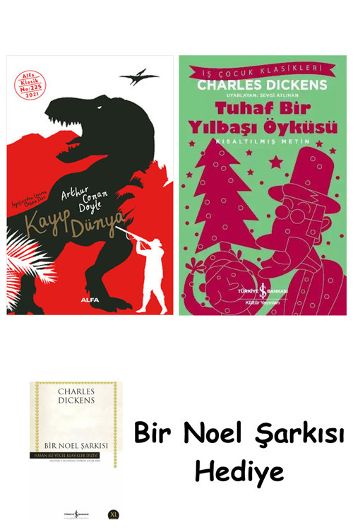 İş Bankası Kültür Yayınları Kayıp Dünya + Tuhaf Bir Yılbaşı Öyküsü + Bir Noel Şarkısı