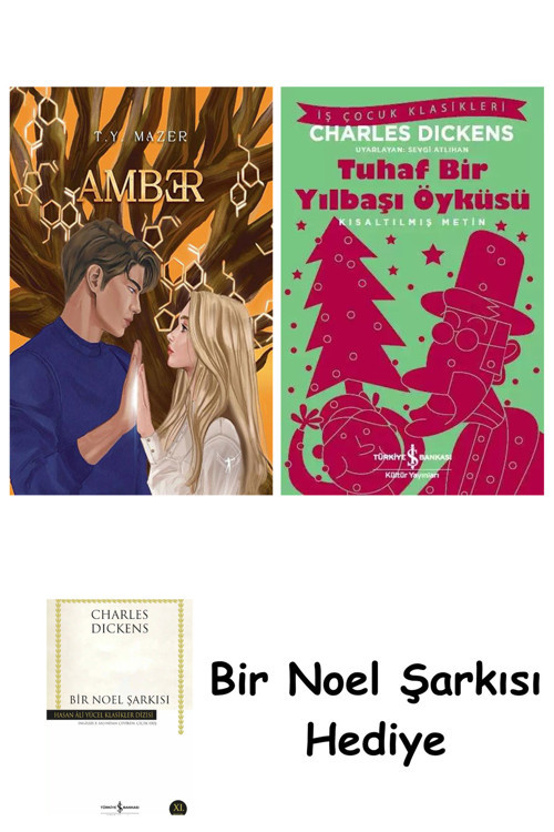 İş Bankası Kültür Yayınları Amber + Tuhaf Bir Yılbaşı Öyküsü + Bir Noel Şarkısı