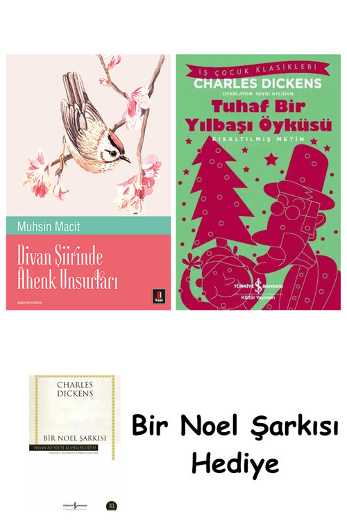 İş Bankası Kültür Yayınları Divan Şiirinde Âhenk Unsurları + Tuhaf Bir Yılbaşı Öyküsü + Bir Noel Şarkısı