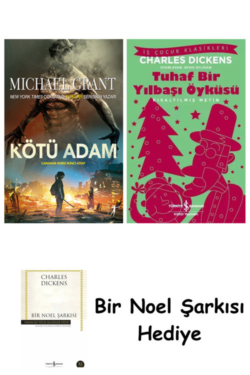 İş Bankası Kültür Yayınları Kötü Adam + Tuhaf Bir Yılbaşı Öyküsü + Bir Noel Şarkısı