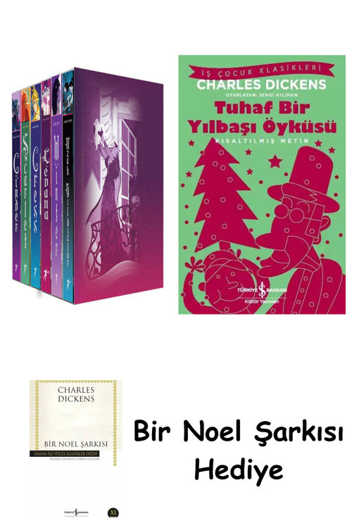 İş Bankası Kültür Yayınları Ay Günlükleri Serisi Özel Kutulu Set + Tuhaf Bir Yılbaşı Öyküsü + Bir Noel Şarkısı