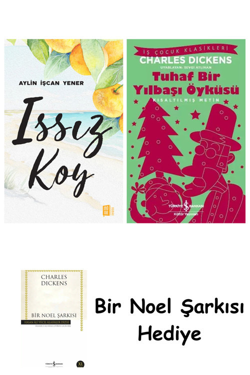 İş Bankası Kültür Yayınları Issız Koy + Tuhaf Bir Yılbaşı Öyküsü + Bir Noel Şarkısı
