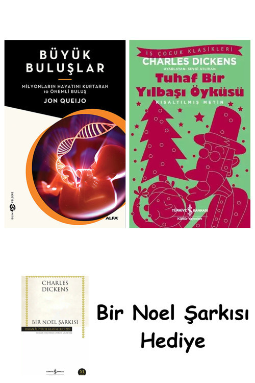 İş Bankası Kültür Yayınları Büyük Buluşlar + Tuhaf Bir Yılbaşı Öyküsü + Bir Noel Şarkısı