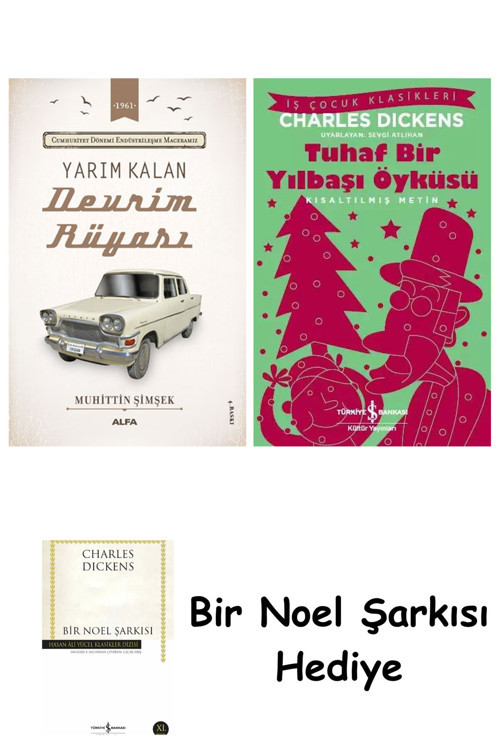 İş Bankası Kültür Yayınları Yarım Kalan Devrim Rüyası + Tuhaf Bir Yılbaşı Öyküsü + Bir Noel Şarkısı