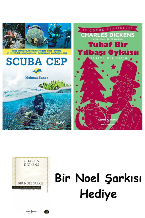 İş Bankası Kültür Yayınları Scuba (Cep Boy) + Tuhaf Bir Yılbaşı Öyküsü + Bir Noel Şarkısı