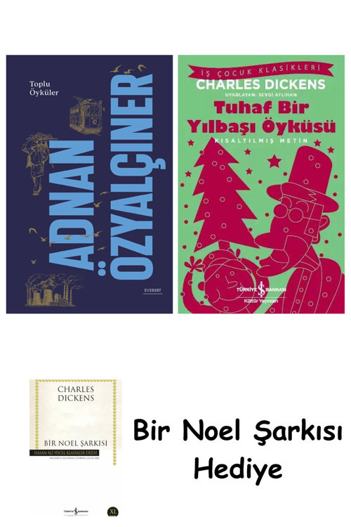 İş Bankası Kültür Yayınları Adnan Özyalçıner - Toplu Öyküler (Ciltli) + Tuhaf Bir Yılbaşı Öyküsü + Bir Noel Şarkısı