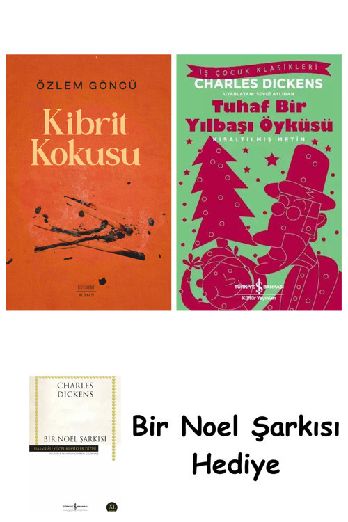 İş Bankası Kültür Yayınları Kibrit Kokusu + Tuhaf Bir Yılbaşı Öyküsü + Bir Noel Şarkısı