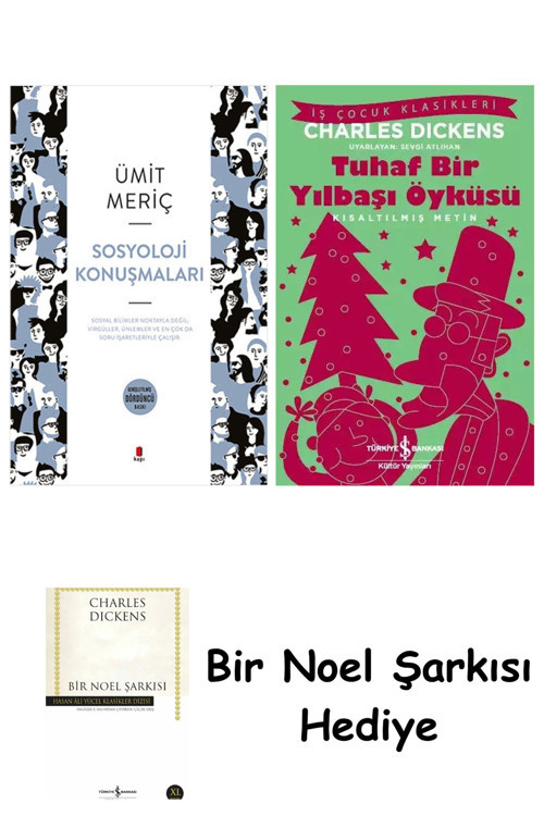 İş Bankası Kültür Yayınları Sosyoloji Konuşmaları + Tuhaf Bir Yılbaşı Öyküsü + Bir Noel Şarkısı