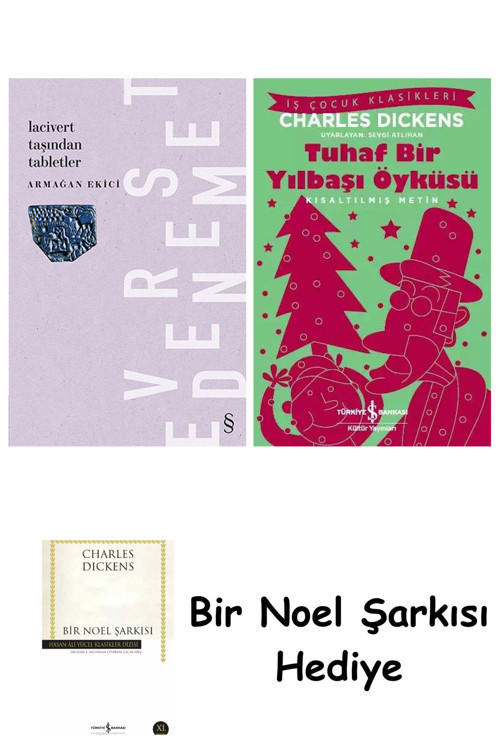 İş Bankası Kültür Yayınları Lacivert Taşından Tabletler + Tuhaf Bir Yılbaşı Öyküsü + Bir Noel Şarkısı