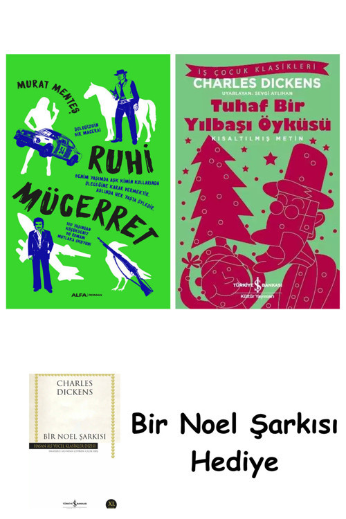 İş Bankası Kültür Yayınları Ruhi Mücerret + Tuhaf Bir Yılbaşı Öyküsü + Bir Noel Şarkısı