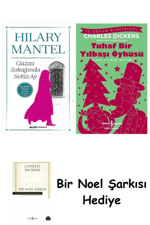 İş Bankası Kültür Yayınları Gazza Sokağında Sekiz Ay + Tuhaf Bir Yılbaşı Öyküsü + Bir Noel Şarkısı