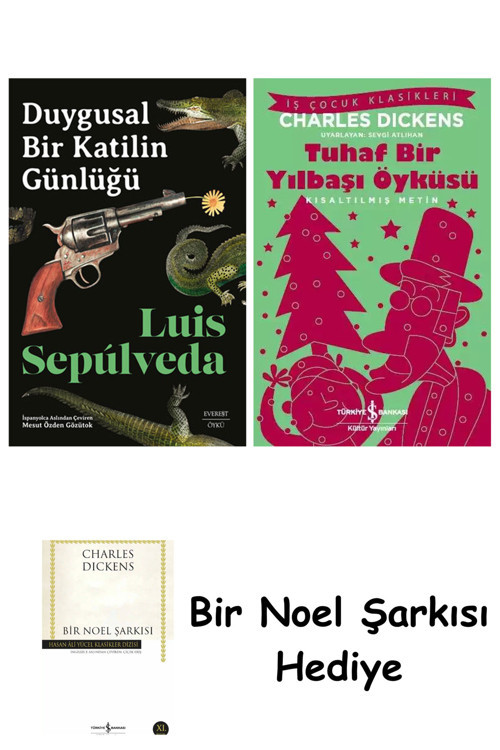 İş Bankası Kültür Yayınları Duygusal Bir Katilin Günlüğü + Tuhaf Bir Yılbaşı Öyküsü + Bir Noel Şarkısı