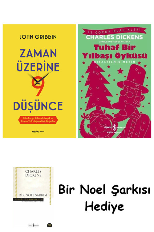 İş Bankası Kültür Yayınları Zaman Üzerine Dokuz Düşünce + Tuhaf Bir Yılbaşı Öyküsü + Bir Noel Şarkısı