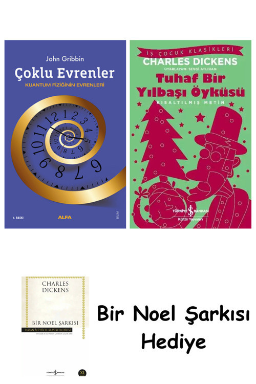 İş Bankası Kültür Yayınları Çoklu Evrenler + Tuhaf Bir Yılbaşı Öyküsü + Bir Noel Şarkısı