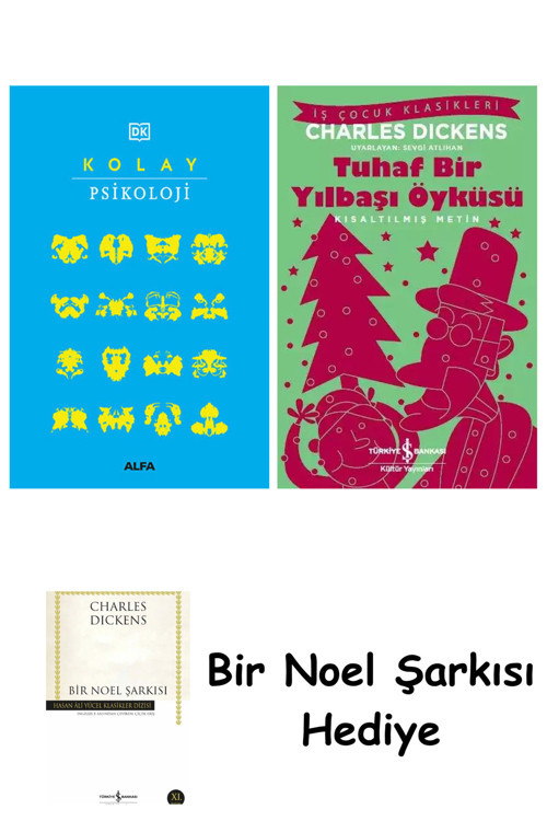 İş Bankası Kültür Yayınları Kolay Psikoloji (Ciltli) + Tuhaf Bir Yılbaşı Öyküsü + Bir Noel Şarkısı
