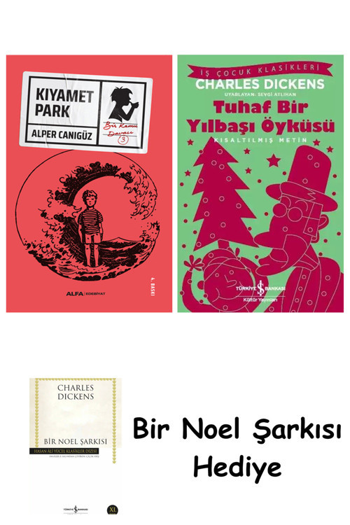İş Bankası Kültür Yayınları Kıyamet Park + Tuhaf Bir Yılbaşı Öyküsü + Bir Noel Şarkısı