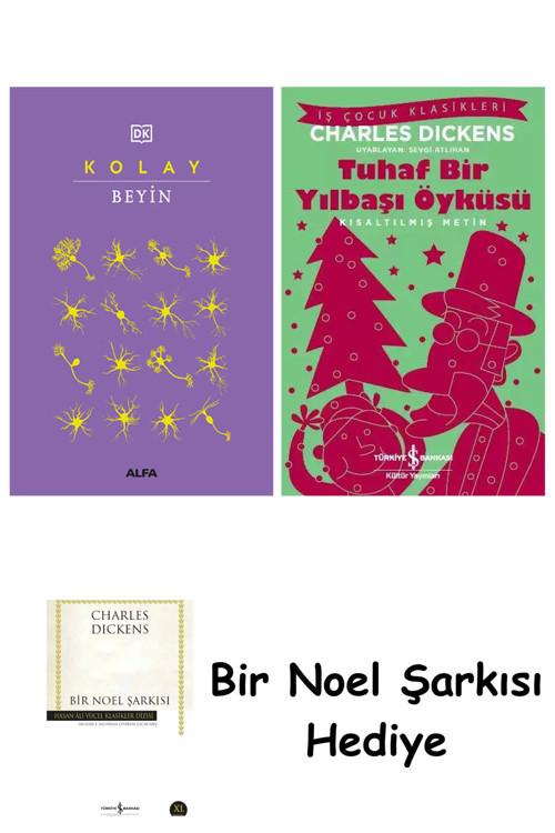 İş Bankası Kültür Yayınları Kolay Beyin (Ciltli) + Tuhaf Bir Yılbaşı Öyküsü + Bir Noel Şarkısı