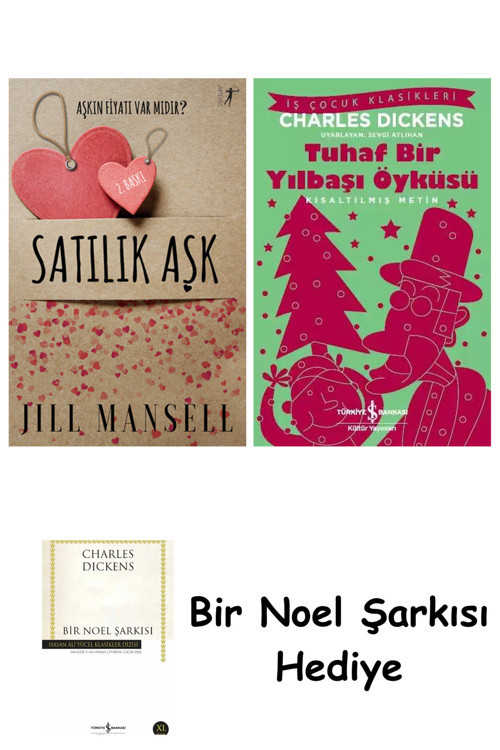 İş Bankası Kültür Yayınları Satılık Aşk + Tuhaf Bir Yılbaşı Öyküsü + Bir Noel Şarkısı